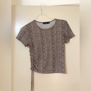Snakeskin Print Tee